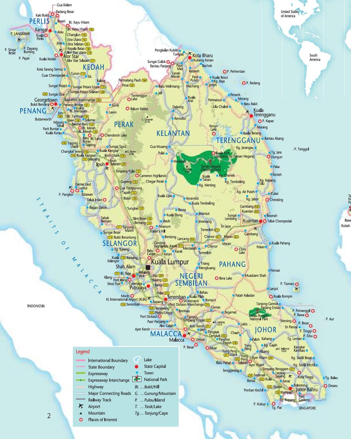 มาเลเซียนแผนที่ชายหาด