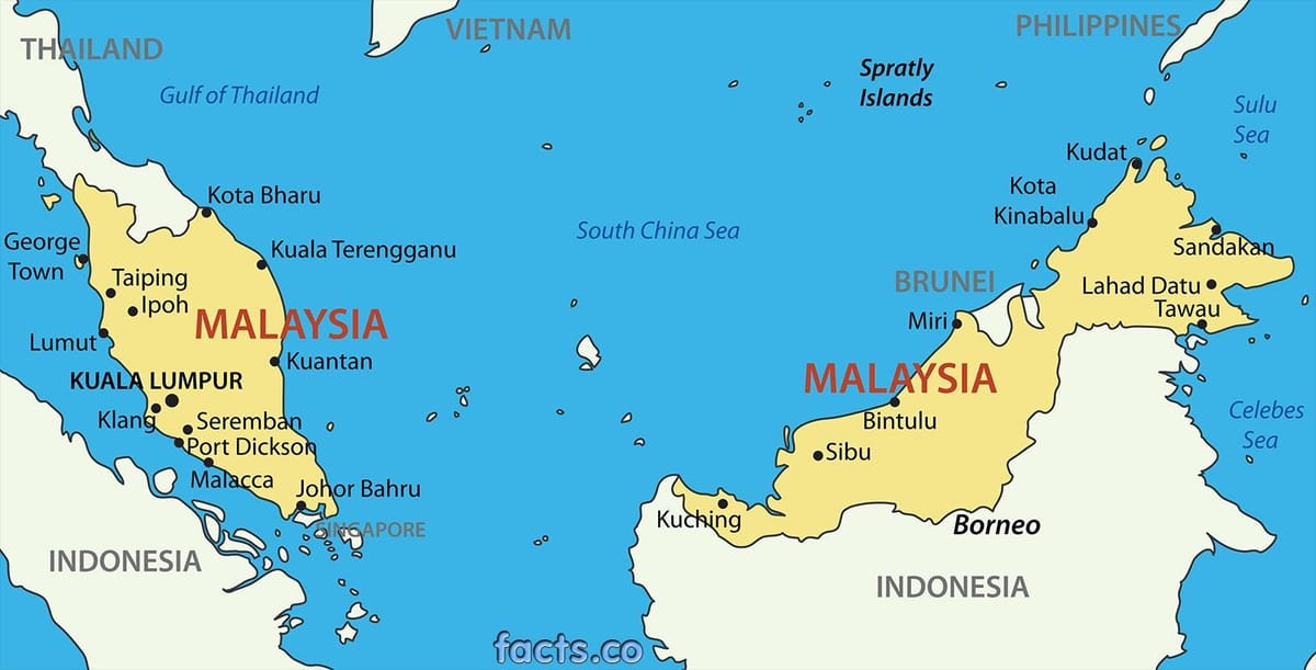 เป็นแผนที่ของมาเลเซีย
