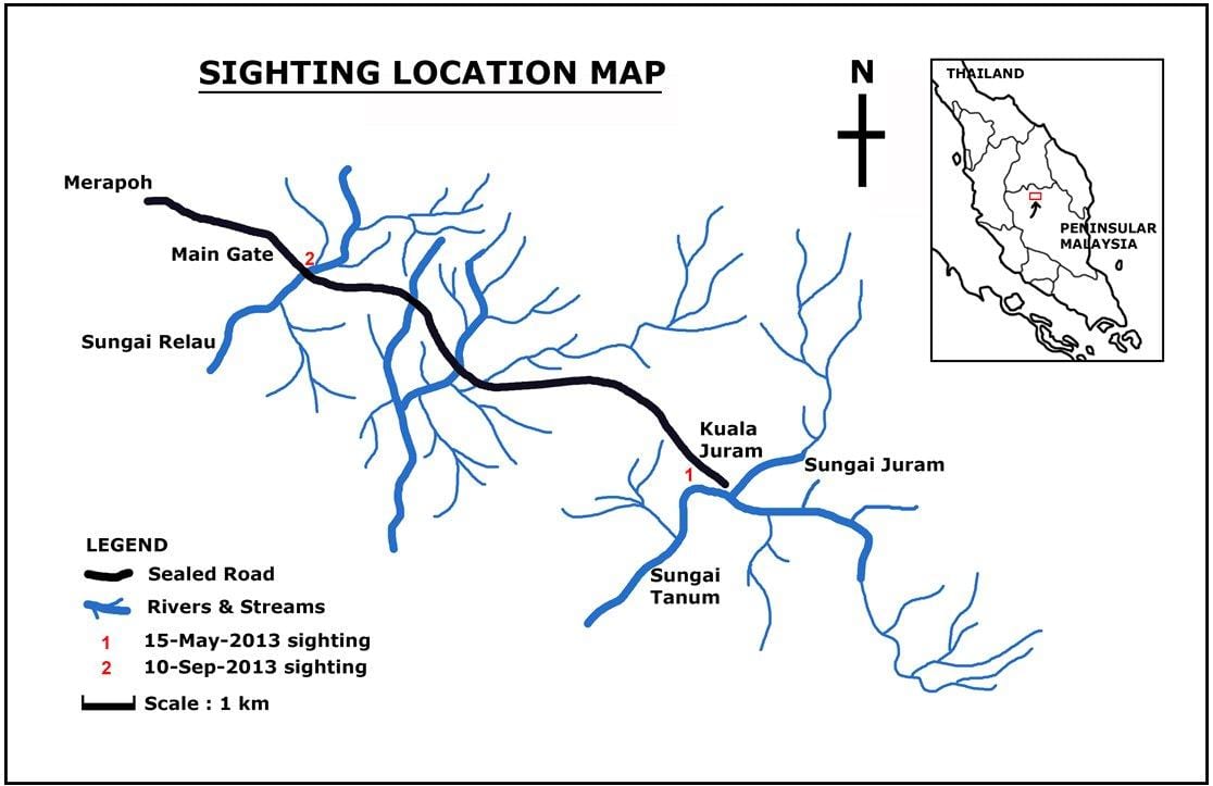 แผนที่มาเลเซียแม่น้ำ