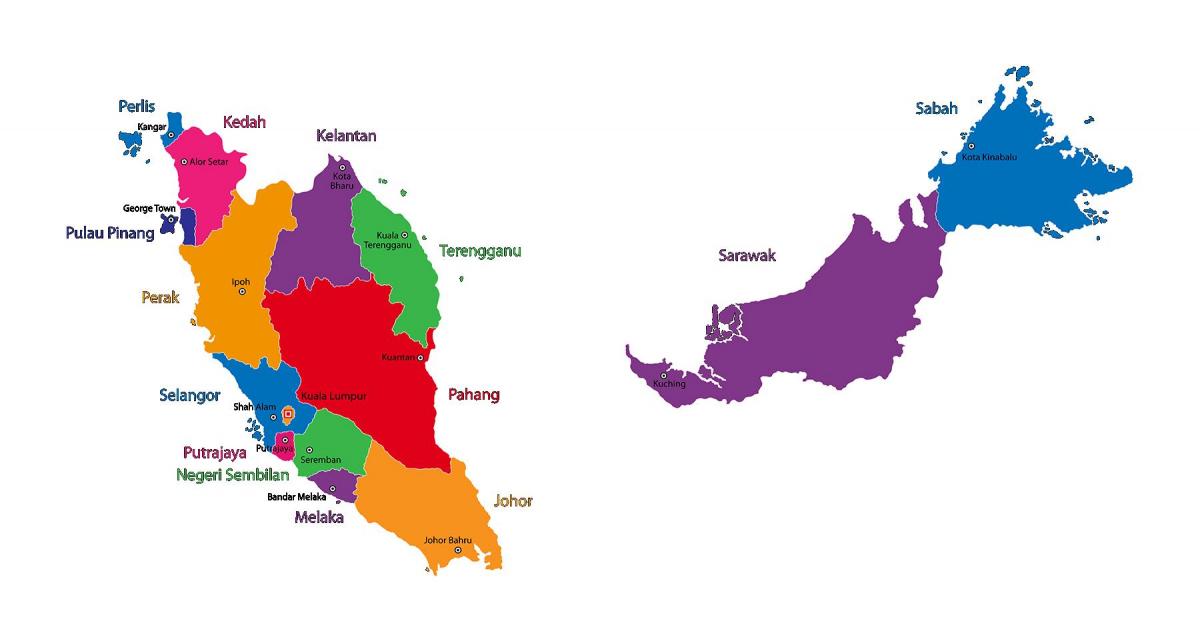 แผนที่ของมาเลเซียนแผนที่รูปภาพ