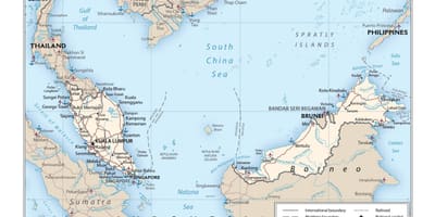แผนที่ของมาเลเซียทะเลพอร์ต