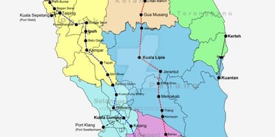 แผนที่รถไฟมาเลเซีย