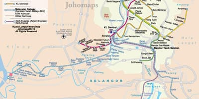 มาเลเซียนแผนที่รถไฟใต้ดิน