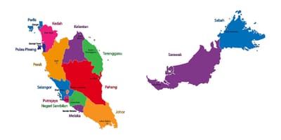 แผนที่ของมาเลเซียนแผนที่รูปภาพ