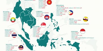 แผนที่ของศาสนามาเลเซีย