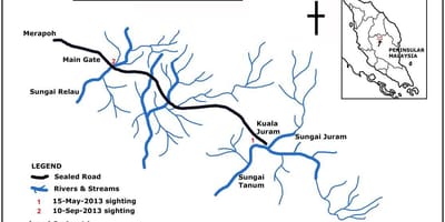 แผนที่มาเลเซียแม่น้ำ