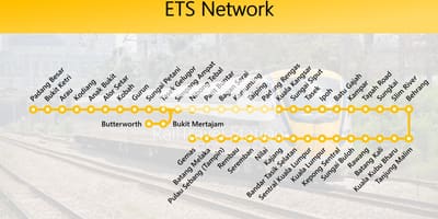 แผนที่ของ ets เส้นทางบนแผนที่มาเลเซีย