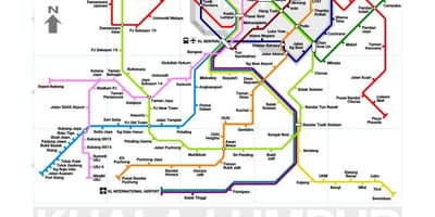 Mrt เส้น 3 เส้นทางบนแผนที่มาเลเซีย